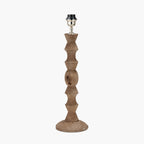 Ayra Natural Modernist Large Turned Wood Table Lamp Base
