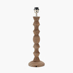 Ayra Natural Modernist Large Turned Wood Table Lamp Base