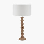 Ayra Natural Modernist Large Turned Wood Table Lamp Base