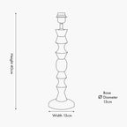 Ayra Natural Modernist Turned Wood Table Lamp Base