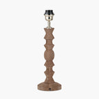 Ayra Natural Modernist Turned Wood Table Lamp Base
