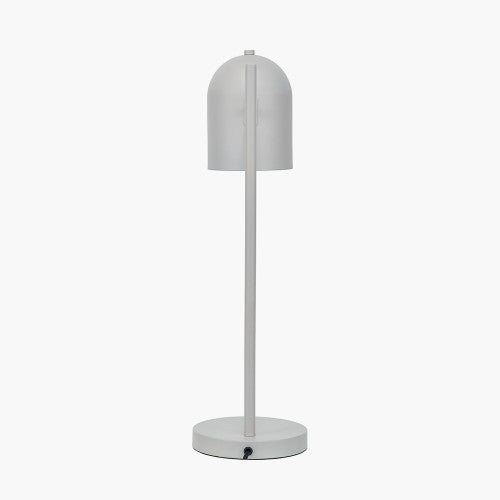 Finn Grey Metal Cloche Headed Table Lamp