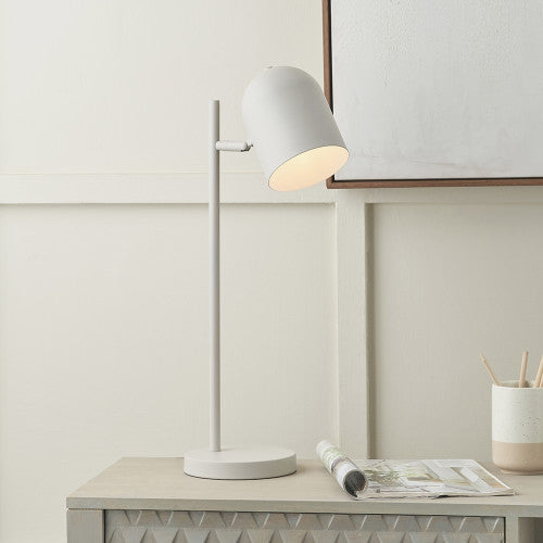 Finn Grey Metal Cloche Headed Table Lamp
