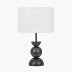 Vala Graphite Metal Textured Effect Ball Table Lamp