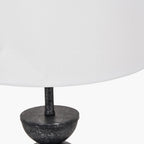 Vala Graphite Metal Textured Effect Ball Table Lamp