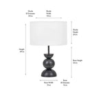 Vala Graphite Metal Textured Effect Ball Table Lamp