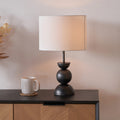 Vala Graphite Metal Textured Effect Ball Table Lamp
