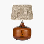 Corby Amber Glass Table Lamp Base