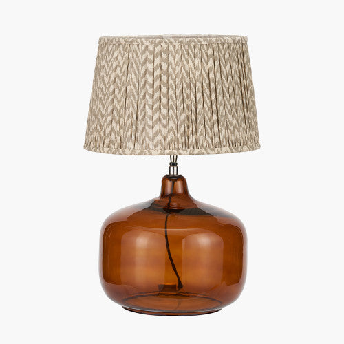 Corby Amber Glass Table Lamp Base
