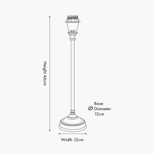 Auden Silver Metal Stick Table Lamp Base