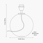Camille Smoke Grey Circle Design Handcut Glass Table Lamp Base