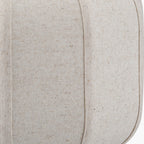 Oscar Black Metal and Natural Linen Structured Table Lamp