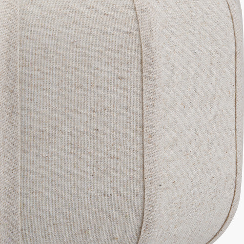 Oscar Black Metal and Natural Linen Structured Table Lamp