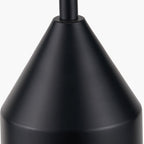 Oscar Black Metal and Natural Linen Structured Table Lamp