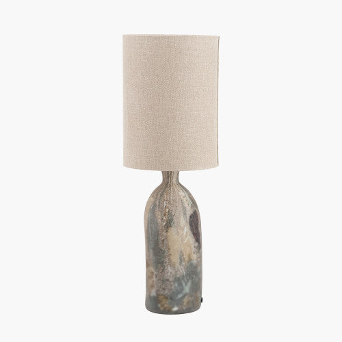 Palmino Brown Tall Organic Glass Bottle Table Lamp
