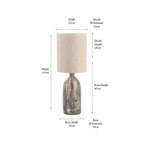 Palmino Brown Tall Organic Glass Bottle Table Lamp