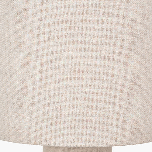 Mirissa White Slubby Handloom Fabric Table Lamp