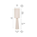 Mirissa White Slubby Handloom Fabric Table Lamp
