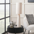 Mirissa White Slubby Handloom Fabric Table Lamp