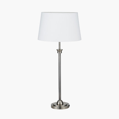 Salvatore Antique Silver Metal Table Lamp Base