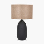 Erika Black Vintage Textured Ceramic Table Lamp