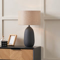 Erika Black Vintage Textured Ceramic Table Lamp