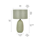 Erika Sage Vintage Textured Ceramic Table Lamp