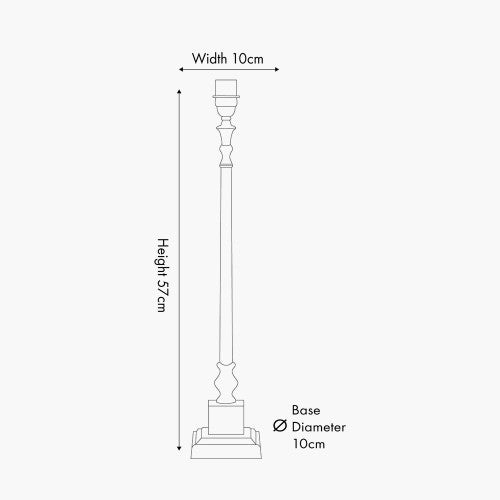 Claudius Gold Metal Stick Table Lamp Base