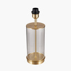 Westwood Clear Glass and Champagne Metal Table Lamp Base