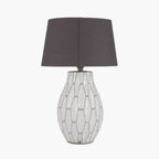 Gaudi White Stoneware Geometric Table Lamp Base