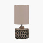 Orissa Short Wooden Diamond Table Lamp