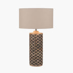 Orissa Tall Wooden Diamond Table Lamp