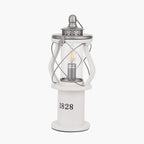 Gibson White Wood Lantern Table Lamp