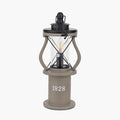 Gibson Antique Wood Lantern Table Lamp