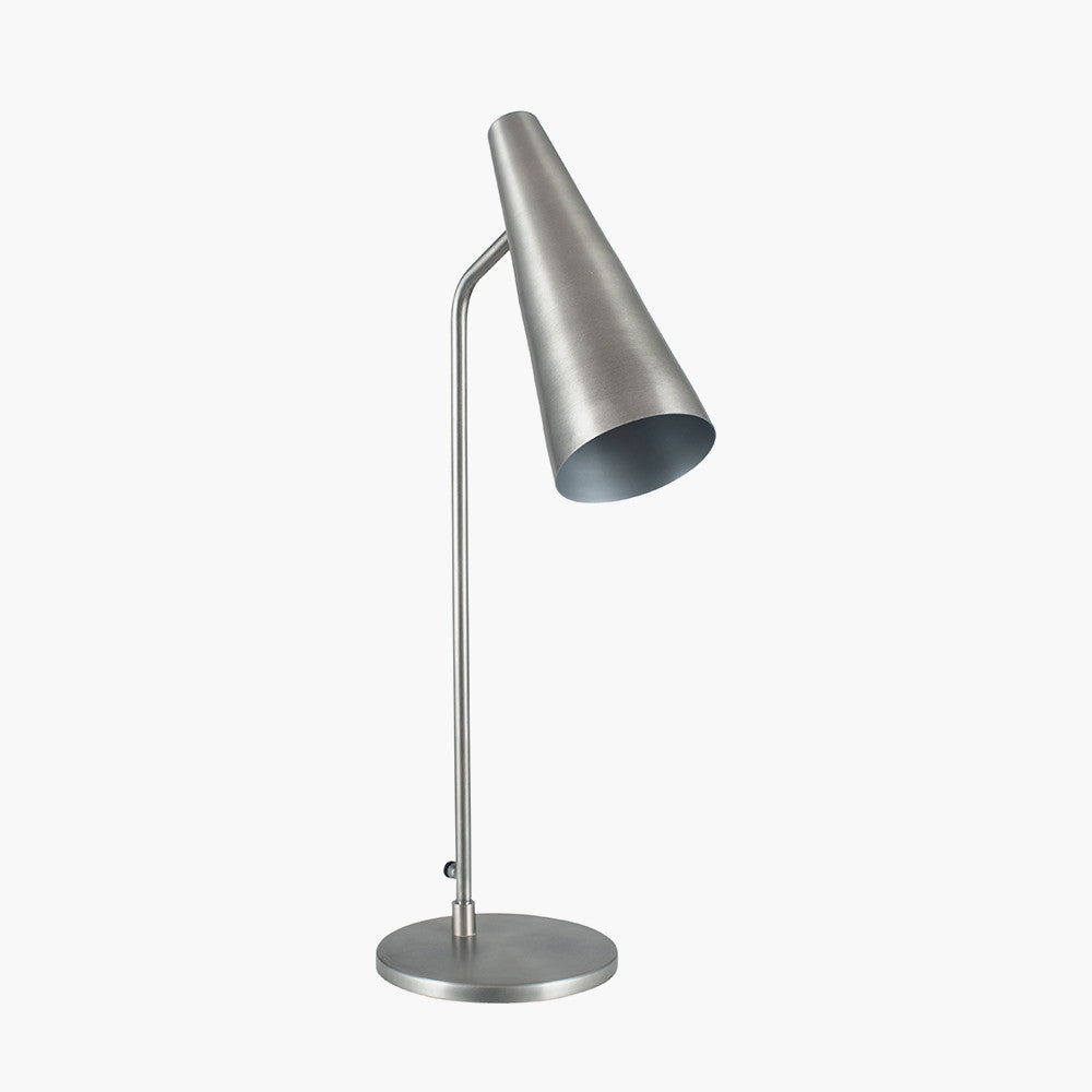Farrah Antique Silver Task Table Lamp