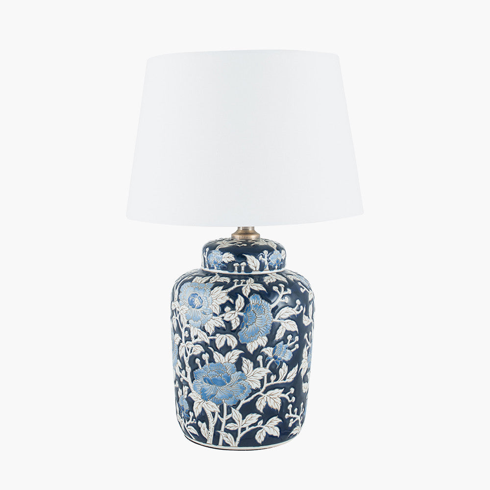 Fleur Blue Floral Ceramic Table Lamp Base