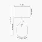 Stellar Champagne Gold Glass Dual Light Table lamp