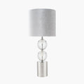 Harris Brushed Silver and Clear Glass Table Lamp