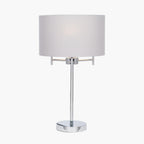 Plaza Silver 3 Light Metal Table Lamp