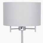 Plaza Silver 3 Light Metal Table Lamp