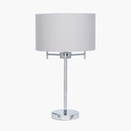 Plaza Silver 3 Light Metal Table Lamp