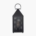 Folkstone Matt Black Metal Punched Lantern Table Lamp