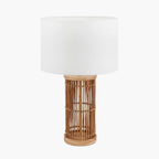 Sorbus Natural Ribbed Tall Table Lamp