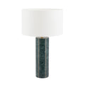 Venetia Green Marble and Gold Metal Tall Table Lamp