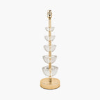 Rosa Glass and Antique Brass Table Lamp Base