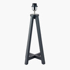 Whitby Matt Black Wood Tapered 4 Post Table Lamp Base