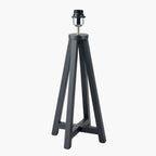 Whitby Matt Black Wood Tapered 4 Post Table Lamp Base