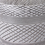 Kira White and Black Textured Stoneware Table Lamp Base