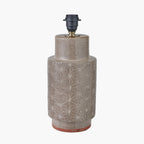 Sidra Grey Stoneware Etch Detail Table Lamp Base