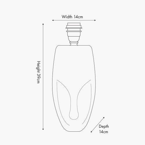 Visage White Face Design Small Stoneware Table Lamp Base